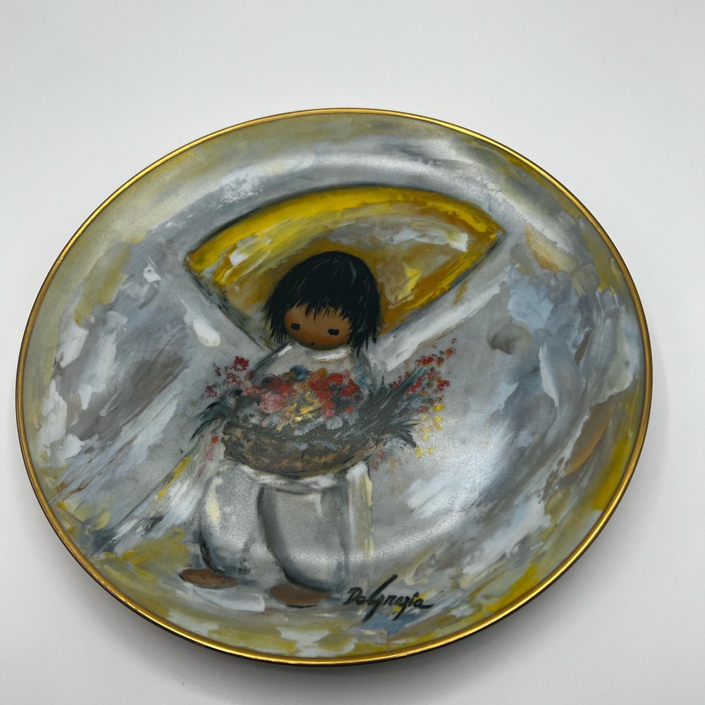 De Grazia The Children Series "THE FLOWER BOY"1979 Porcelain Collector Plate